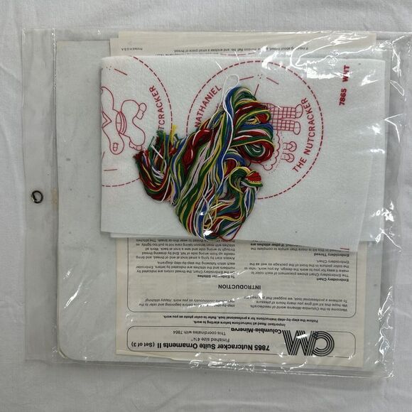 (5) Columbia-Minerva Crewel Christmas Idea Kits Ornaments‎ Vtg 1976 1978 NEW NOS - Picture 14 of 16